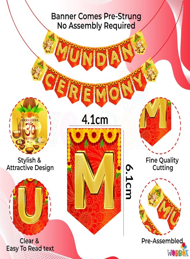 Wobbox My First Hair Cut Banner, Mundan Ceremony Banner, Mundan Ceremony Decoration Items (FP4611) - Image 2